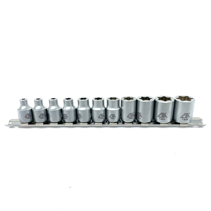 Torx Bit Sockets, 14Pcs E Type Torx Star Bit Socket Set E4-E24 1/4 3/8 1/2 Drive Reparatie Tool Kit Torx Bit Sockets, 14Pcs E Type Torx Star Bit Socket Set E4-E24 1/4 3/8 1/2 Drive Reparatie Tool Kit