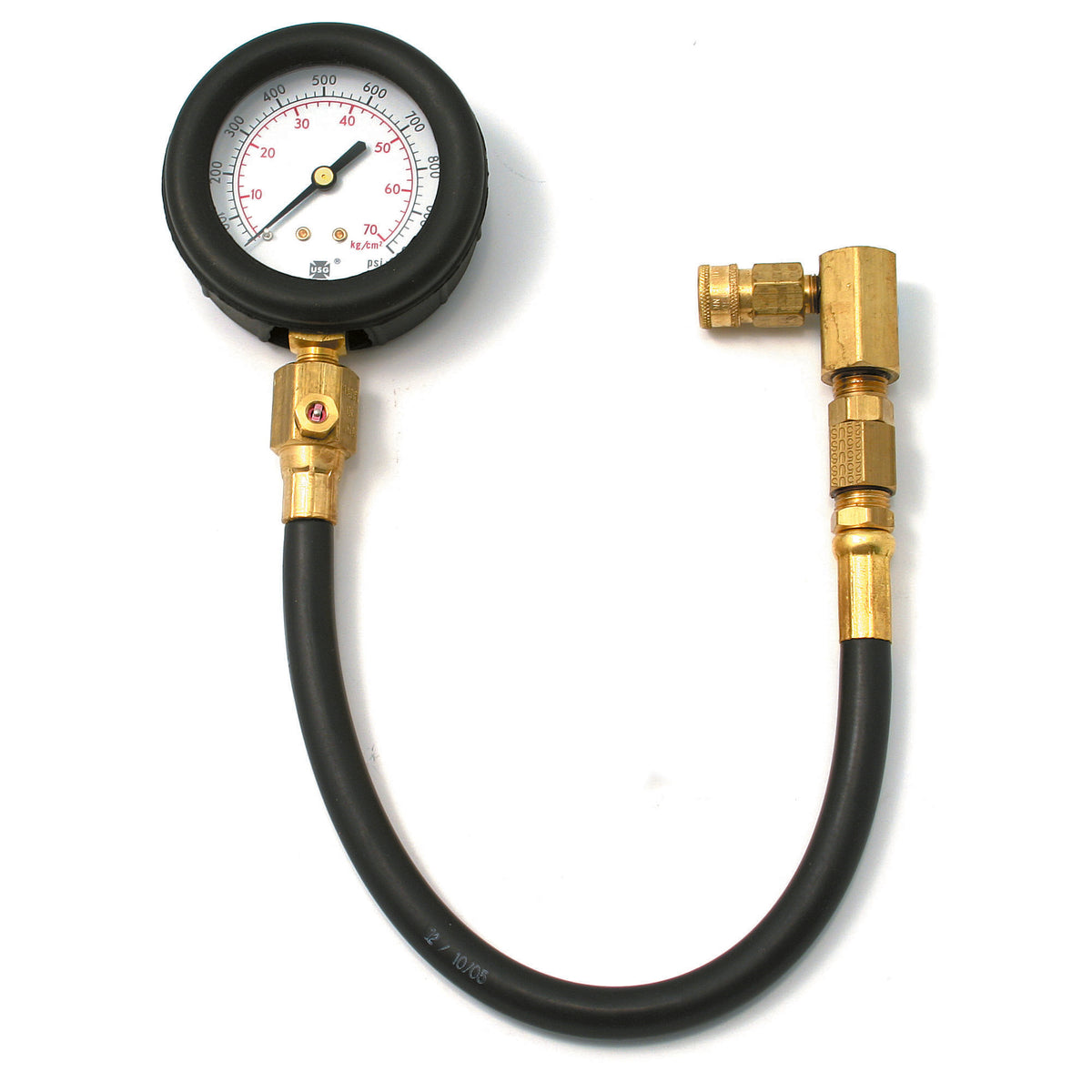 Todeco Kit Tester Di Compressione 9 Pezzi Per Motori A Benzina – Custodia Rossa, 4 Adattori Filettati, Manometro 0-20 Bar, Per Auto E Moto - 3