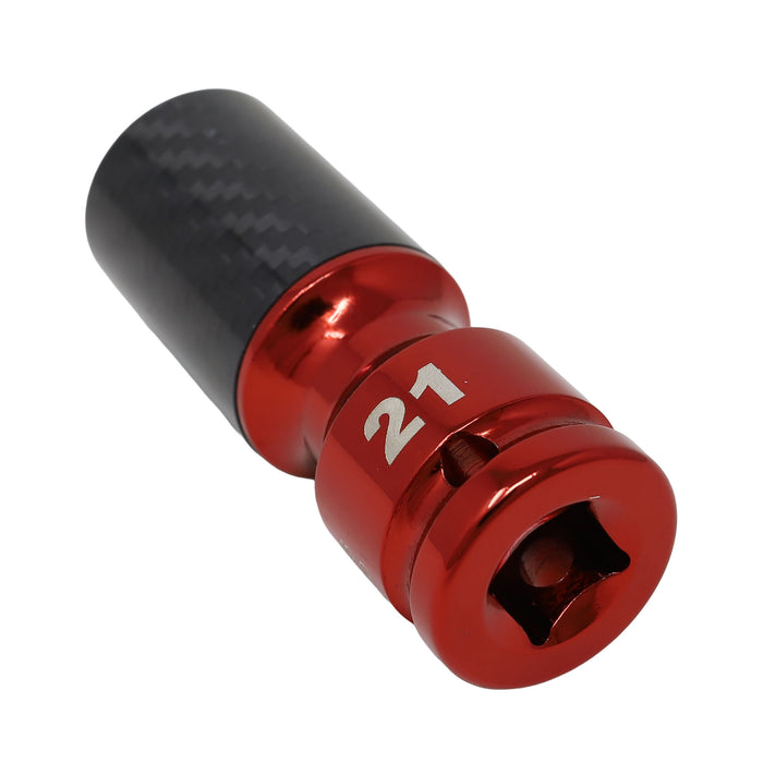 4253 - 21mm Metric Lug Socket with Carbon Fiber Sleeve