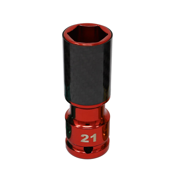 4253 - 21mm Metric Lug Socket with Carbon Fiber Sleeve