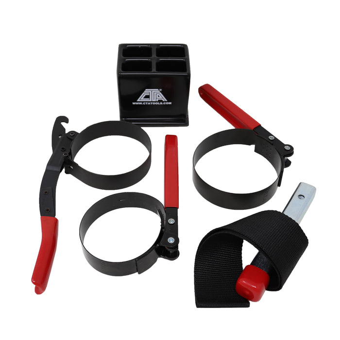 4324 - 4 Pc. DIY Oil Filter Wrench Kit w/ Stand