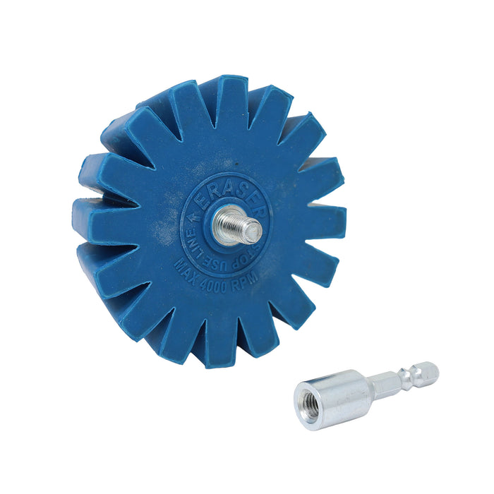 8063 - Conical Gear Eraser Wheel w/ Quick-Connect Arbor Adapter