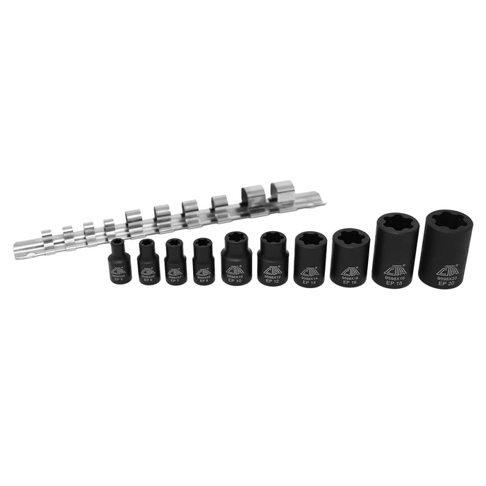 9598 - 10 Pc. Flat-Cut EP-"Star Plus" Socket Set