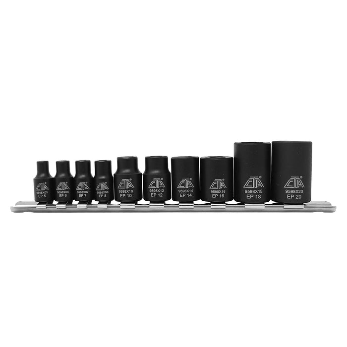 9598 - 10 Pc. Flat-Cut EP-"Star Plus" Socket Set
