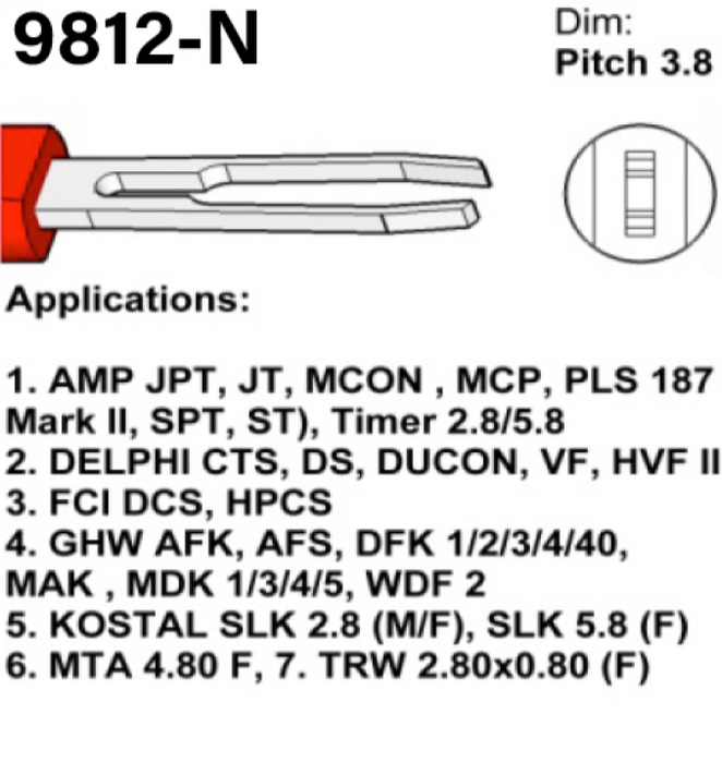 9812N Terminal Tool Applications