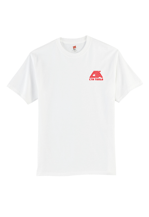 CTA short sleeve t-shirt merch apparel white with red logo print