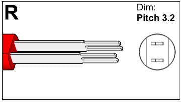 9812R - Terminal Tool "R" - Pitch 3.2mm